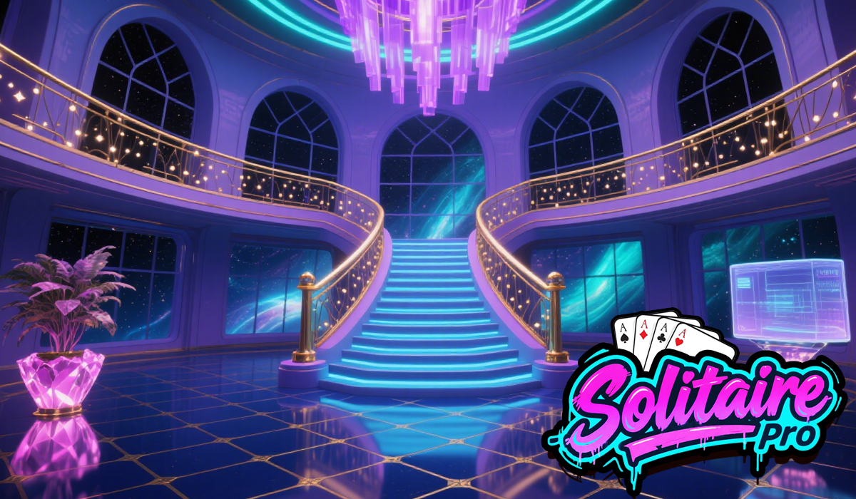 SolitairePro Screenshot 3 - Beautiful purple and green UI theme